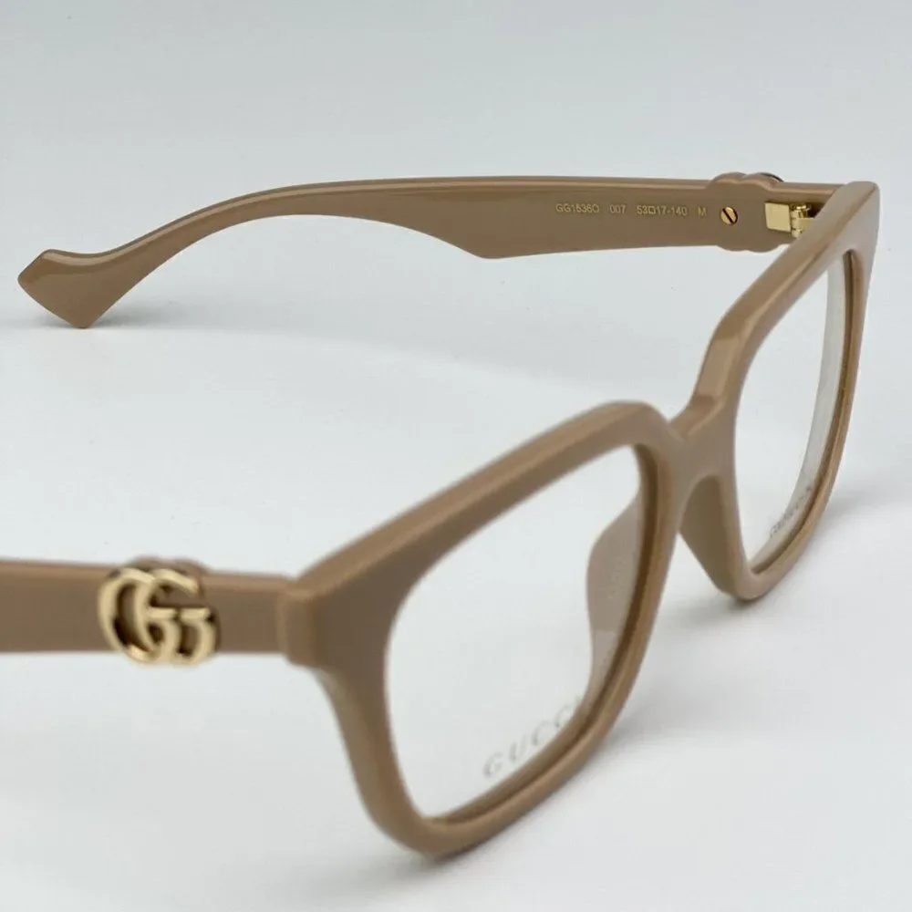 SALE! NEW Gucci GG1536O 007 Nude Women Square Eyeglasses GG 1536O